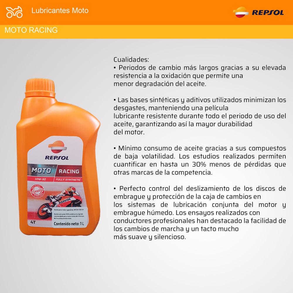 Foto 4 pulgar | Caja De Aceite Sintetico Para Moto Repsol 4t 10w50 12pz Racing