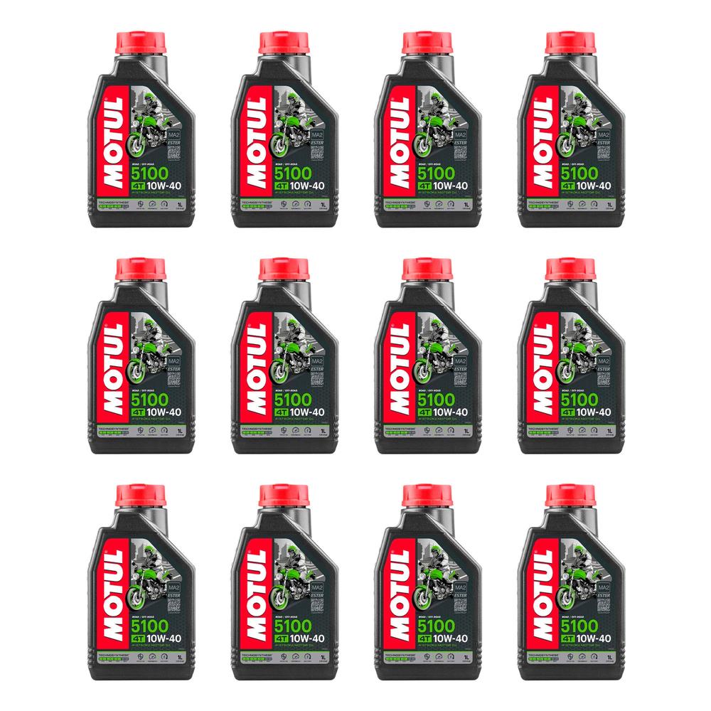 Foto 2 | Caja De Aceites Emisintetico Para Moto Motul 4t 10w40 12pz 5100 Color Negro