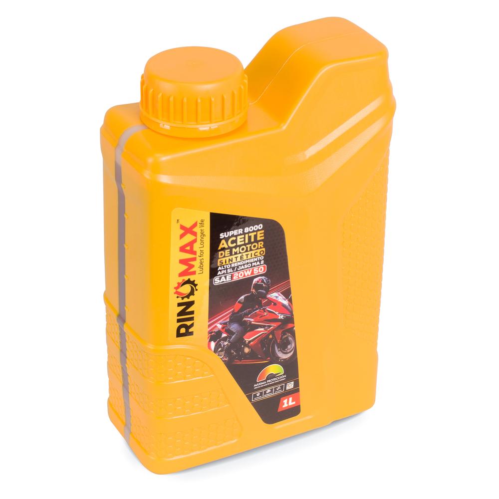 Aceite Sintético para Moto Rinomax 8000 20w50 4T 1L Api SL