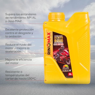 Foto 3 | Aceite Sintético para Moto Rinomax 8000 10w40 4T 1L Api