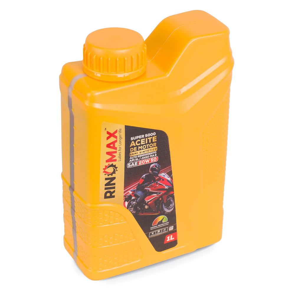 Aceite Semisintético para Moto Rinomax 5000 20w50 4T 1L Api SL