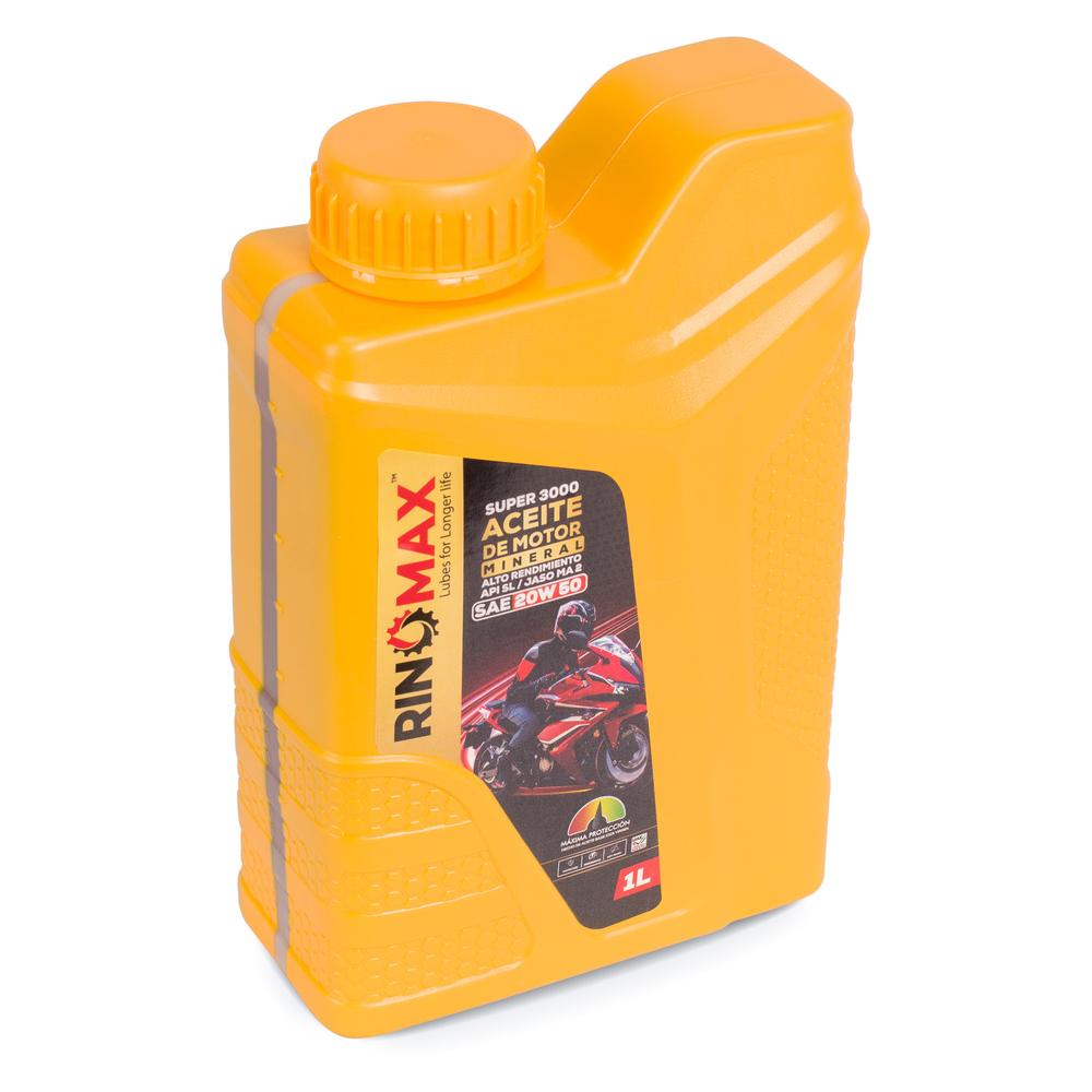 Aceite Mineral para Moto Rinomax 3000 20w50 4T 1L Api