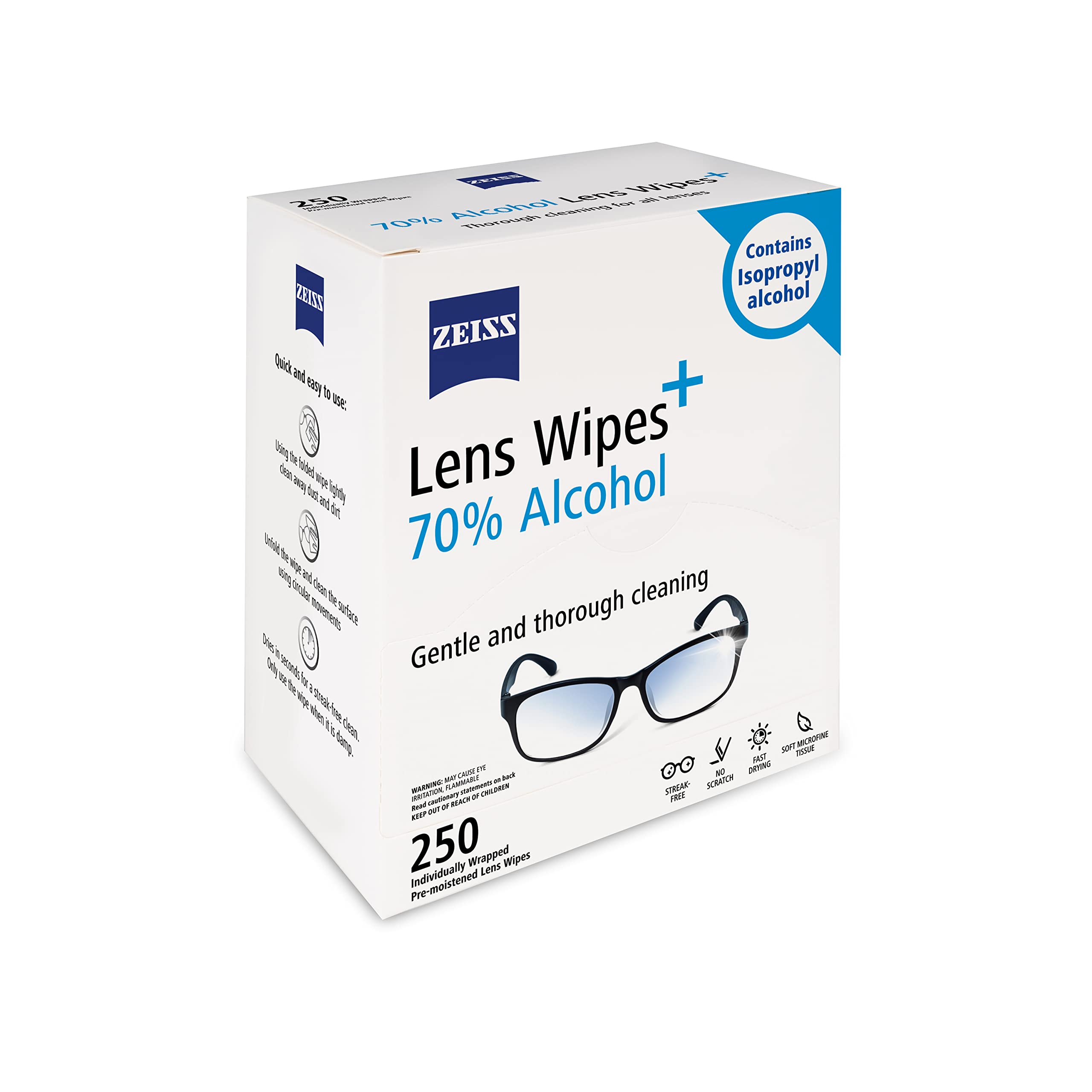 Foto 3 pulgar | Toallitas Limpiadoras Zeiss Prehumedecidas 250 Unidades - Venta Internacional