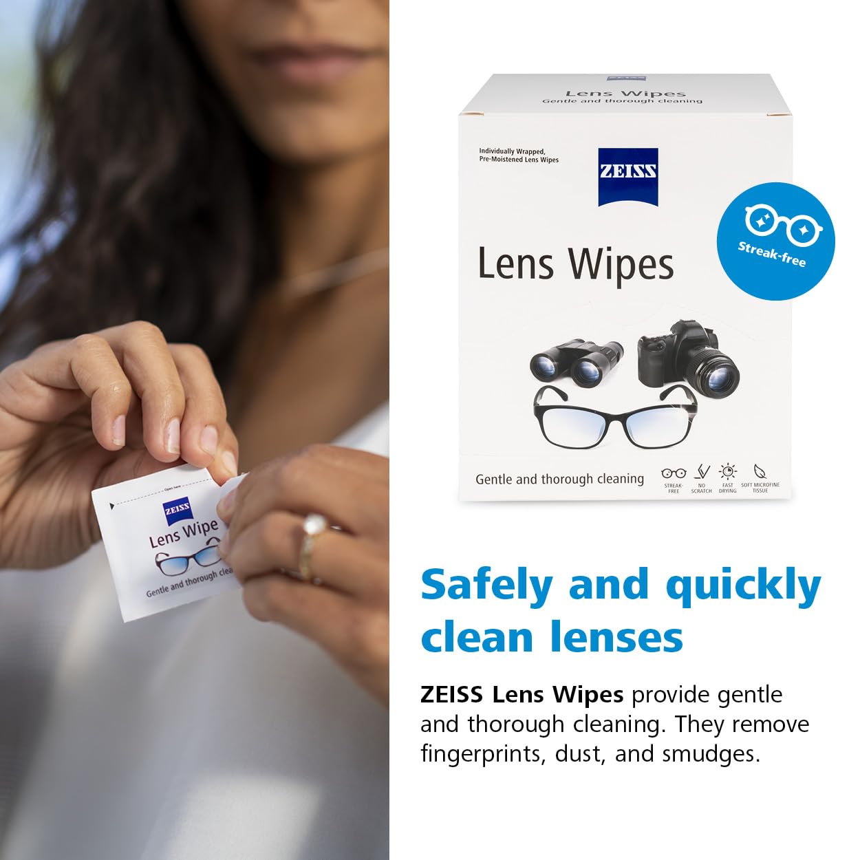 Foto 6 pulgar | Toallitas Limpiadoras De Lentes Zeiss Prehumedecidas  80 Unidades - Venta Internacional.