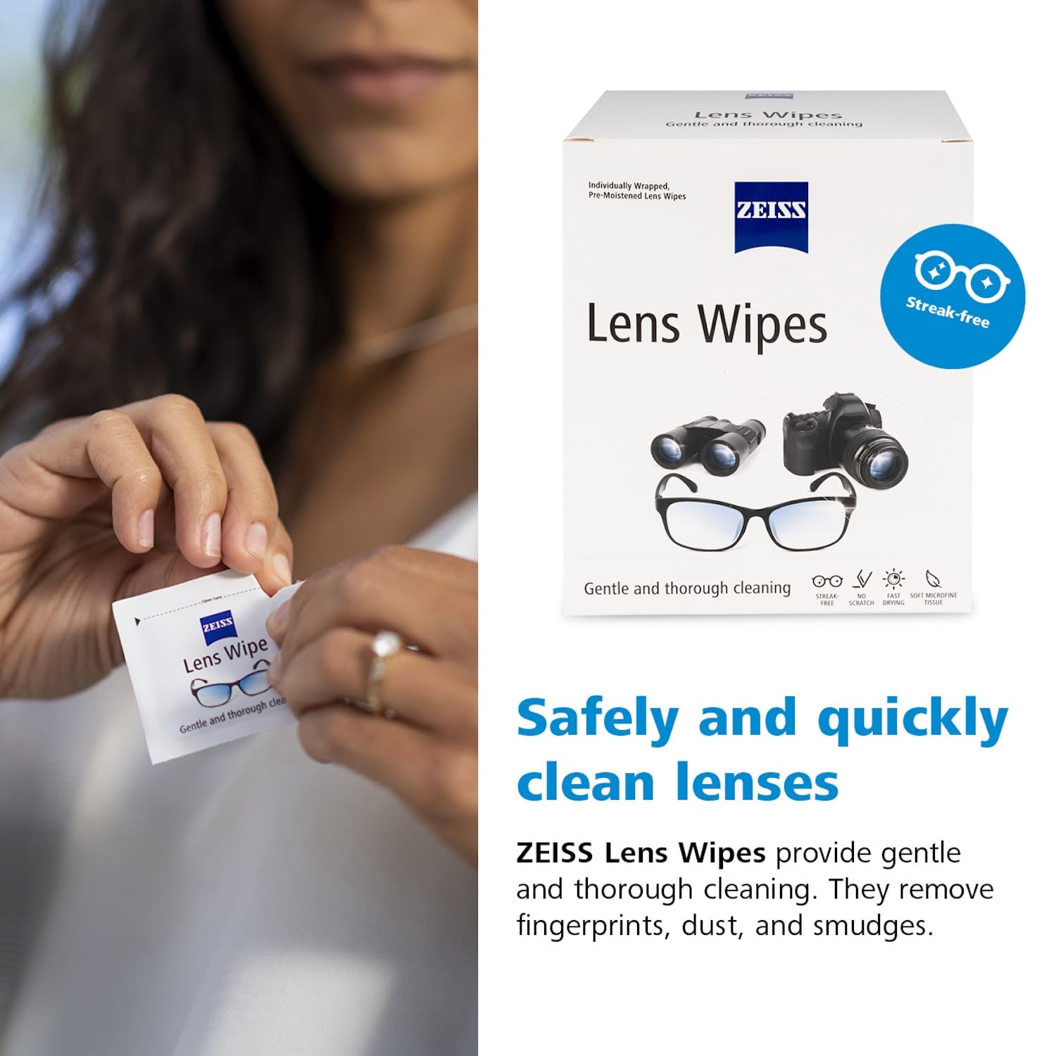 Foto 5 pulgar | Toallitas Limpiadoras De Lentes Zeiss Prehumedecidas  600 Unidades - Venta Internacional.