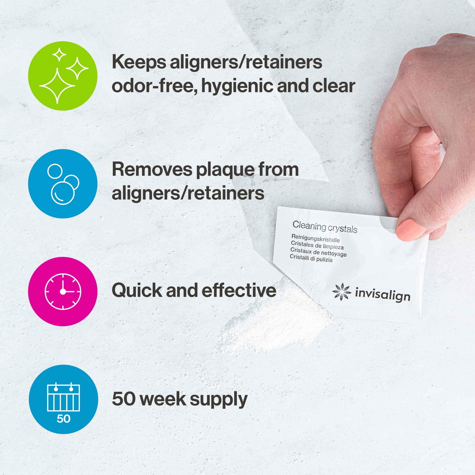Foto 4 | Cristales De Limpieza Invisalign Para Alineadores Transparentes (50 Paquetes) - Venta Internacional.