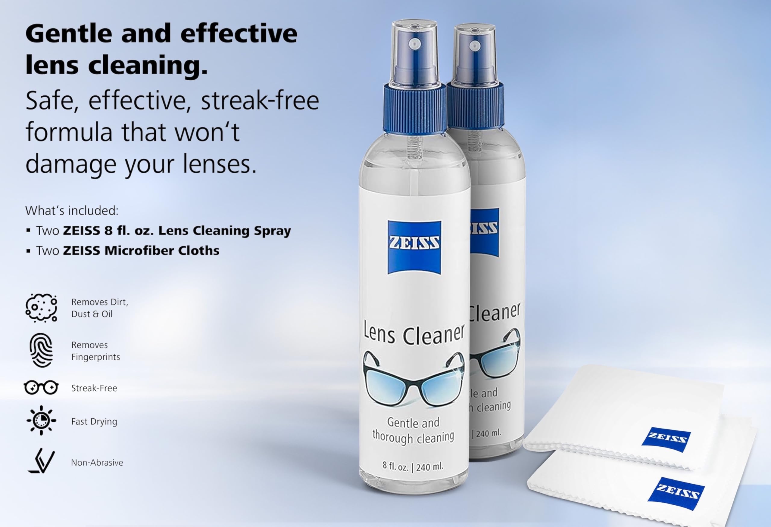Foto 3 | Paquete De Cuidado De Lentes Zeiss  2 Aerosoles Para Lentes Sin Marcas De 240 Ml - Venta Internacional.