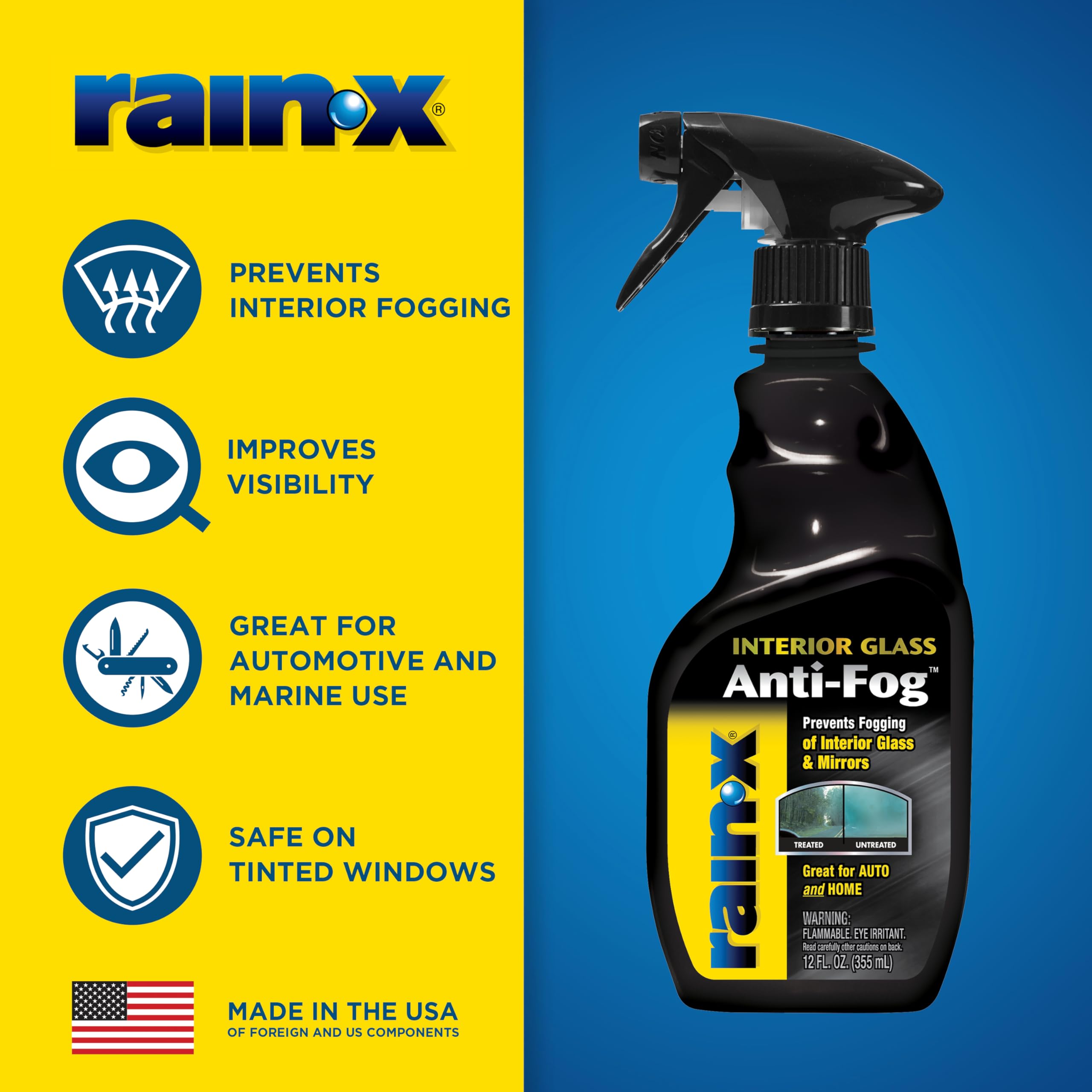 Foto 2 | Vidrio Antivaho Para Interiores Rain-x 630543, 355 Ml (paquete De 2) - Venta Internacional.