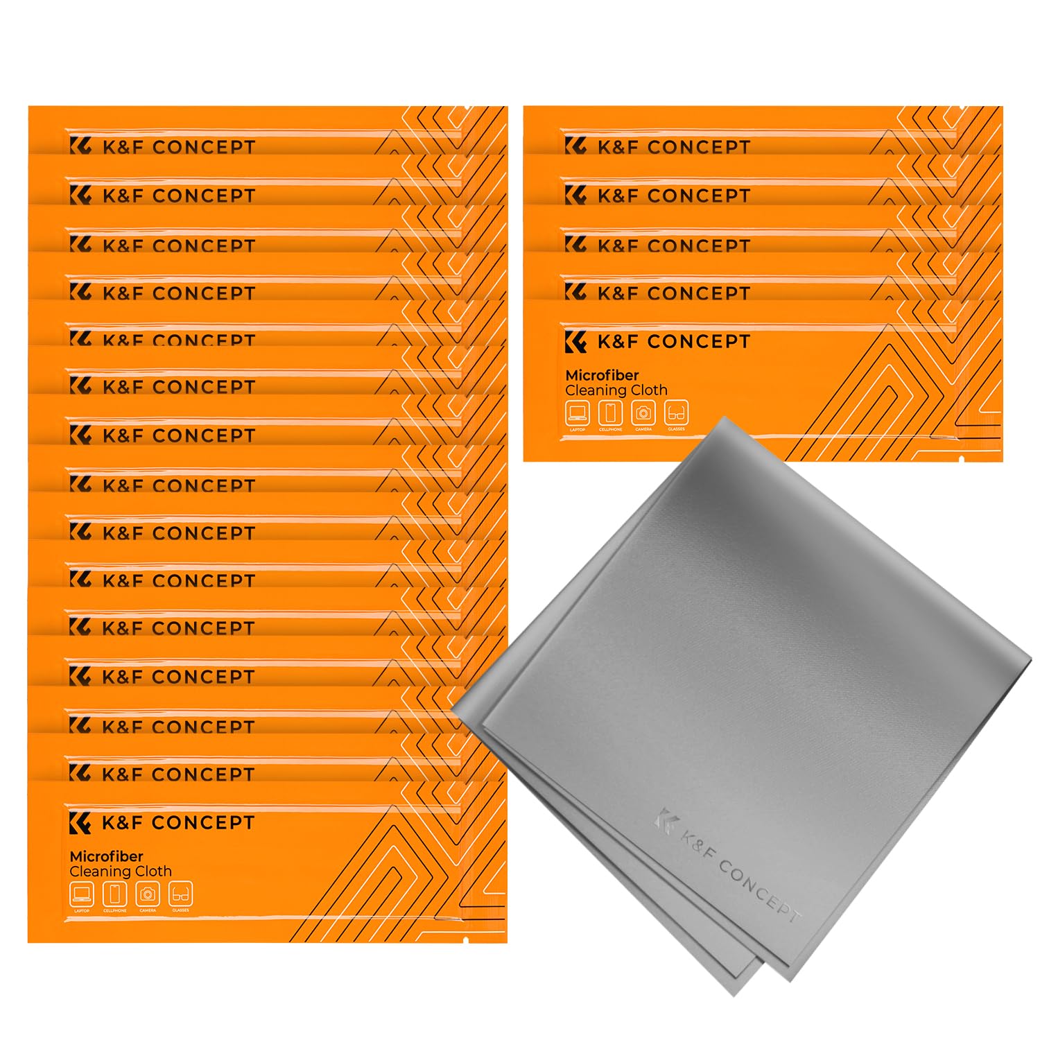 Paños De Limpieza De Microfibra K&f Concept, Paquete De 20, 15 X 15 Cm - Venta Internacional.