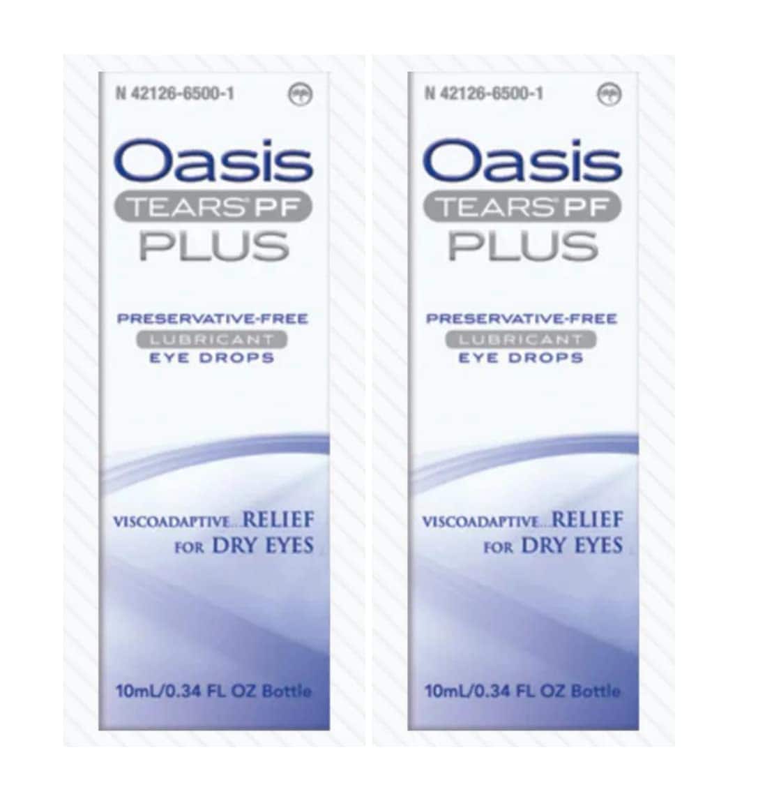 Gotas Lubricantes Para Ojos Oasis Tears Pf Plus De 10 Ml (paquete De 2) - Venta Internacional. $1,493