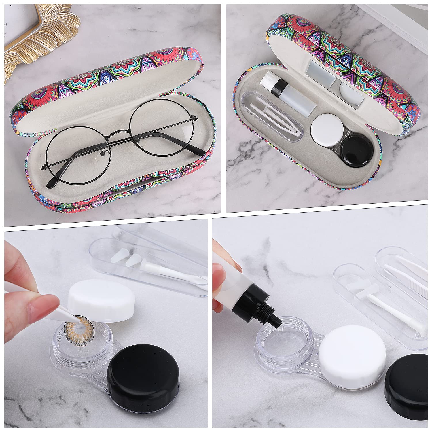 Foto 8 pulgar | Funda Para Gafas Moko De Doble Cara Con Funda Para Lentes De Contacto Y Acceso. - Venta Internacional.