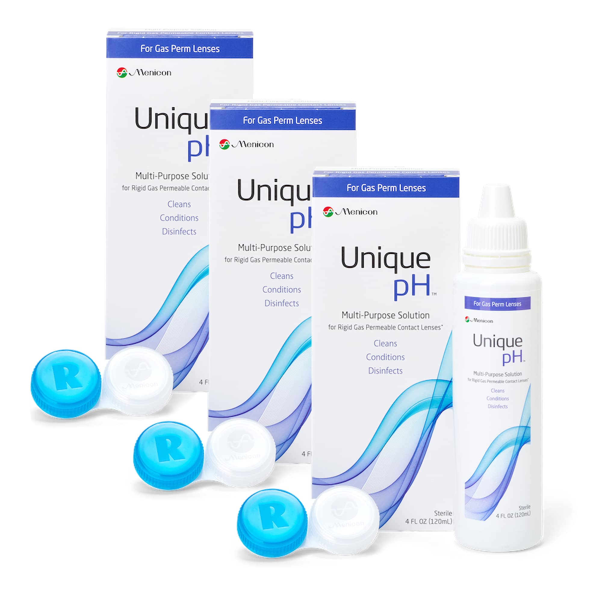Foto 1 | Solución para Lentes de Contacto Menicon Unique Ph 118 Ml Paquete de 3 con Estuche - Venta Internacional