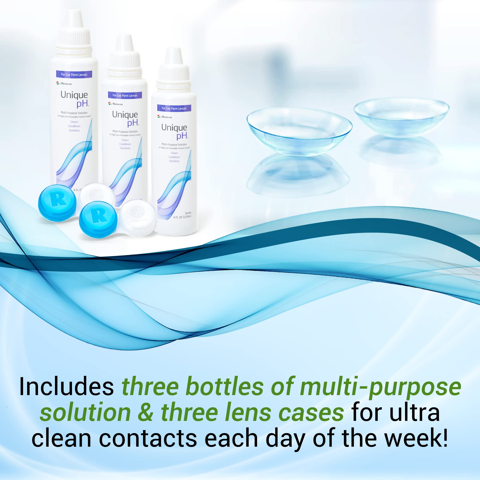 Foto 4 | Solución para Lentes de Contacto Menicon Unique Ph 118 Ml Paquete de 3 con Estuche - Venta Internacional