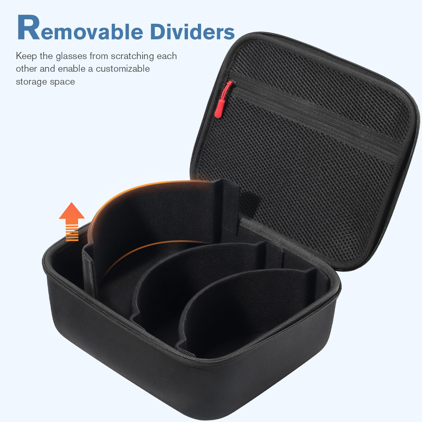 Foto 2 | Funda Rígida Para Múltiples Gafas De Esquí Procase Large, Color Negro - Venta Internacional.