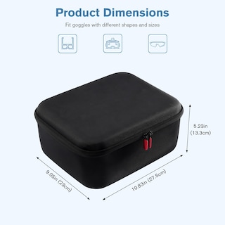 Foto 6 | Funda Rígida Para Múltiples Gafas De Esquí Procase Large, Color Negro - Venta Internacional.