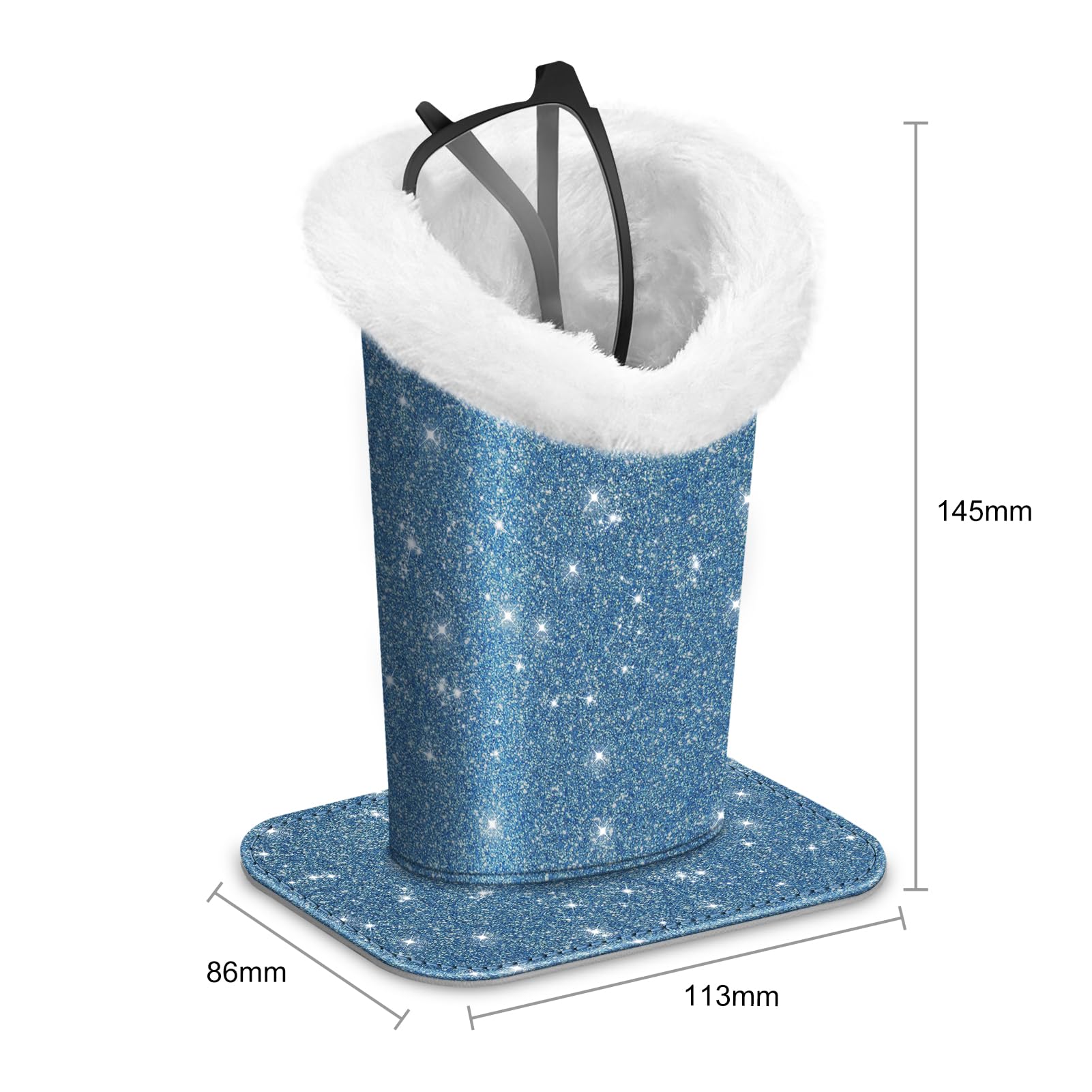 Foto 7 pulgar | Soporte Para Anteojos Fintie Con Forro De Felpa, Antiarañazos, Azul - Venta Internacional.
