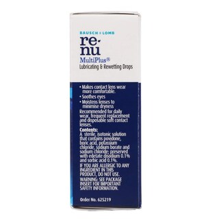 Foto 1 | Gotas Para Lentes De Contacto Para Ojos Bausch & Lomb Renu Multiplus 8 Ml X4 - Venta Internacional.
