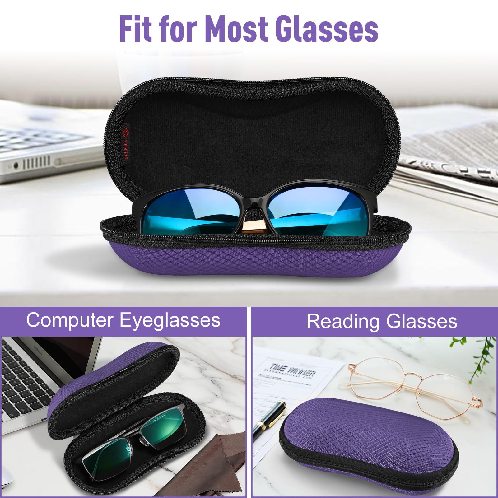 Foto 3 | Funda Para Gafas De Sol Fintie Hard Eva Shell A Prueba De Golpes, Violeta - Venta Internacional.