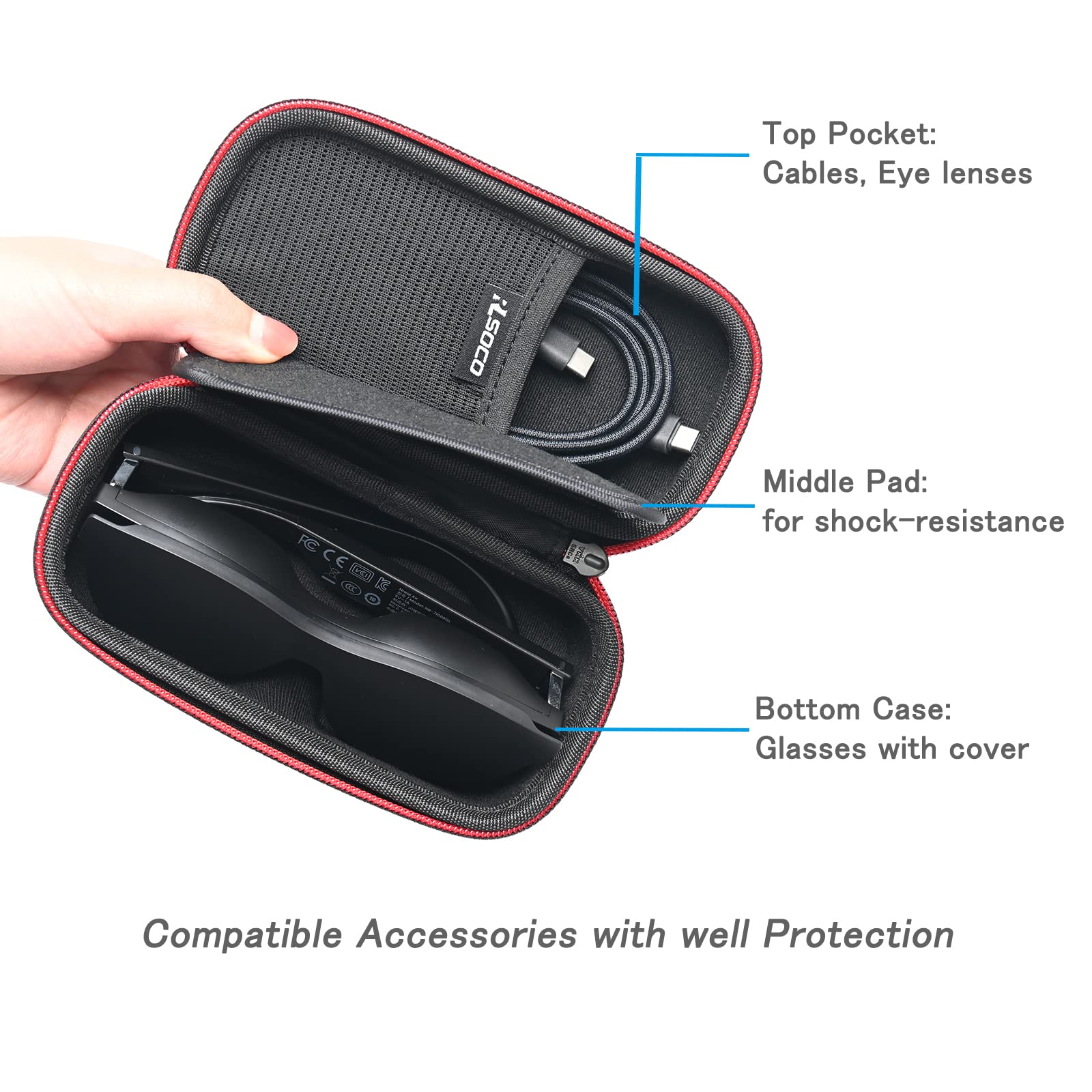 Foto 5 pulgar | Funda De Transporte Rlsoco Compatible Con Las Gafas Xreal One/air/air 2/one Pro Y Rayneo Air 2 Ar - Venta Internacional.