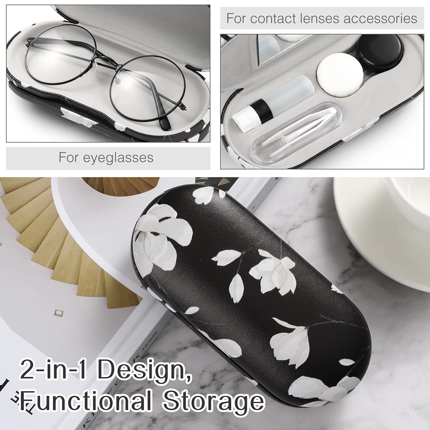 Foto 3 pulgar | Funda Para Gafas Y Lentes De Contacto Moko  Piel De Doble Cara - Venta Internacional.