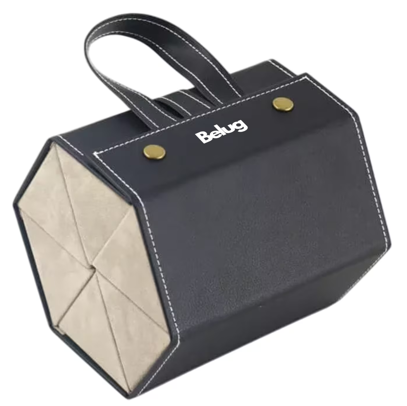 Organizador De Lentes De Piel Para Múltiples Lentes, Belug Negro
