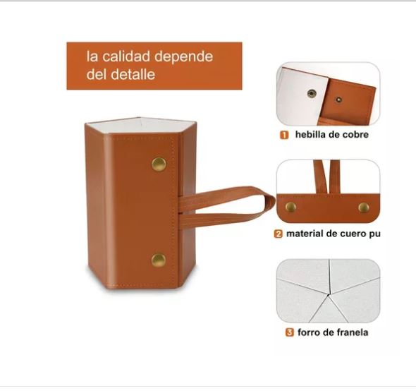 Foto 3 pulgar | Organizador Plegable de Gafas para Sol Wünd Marrón 5 Espacios