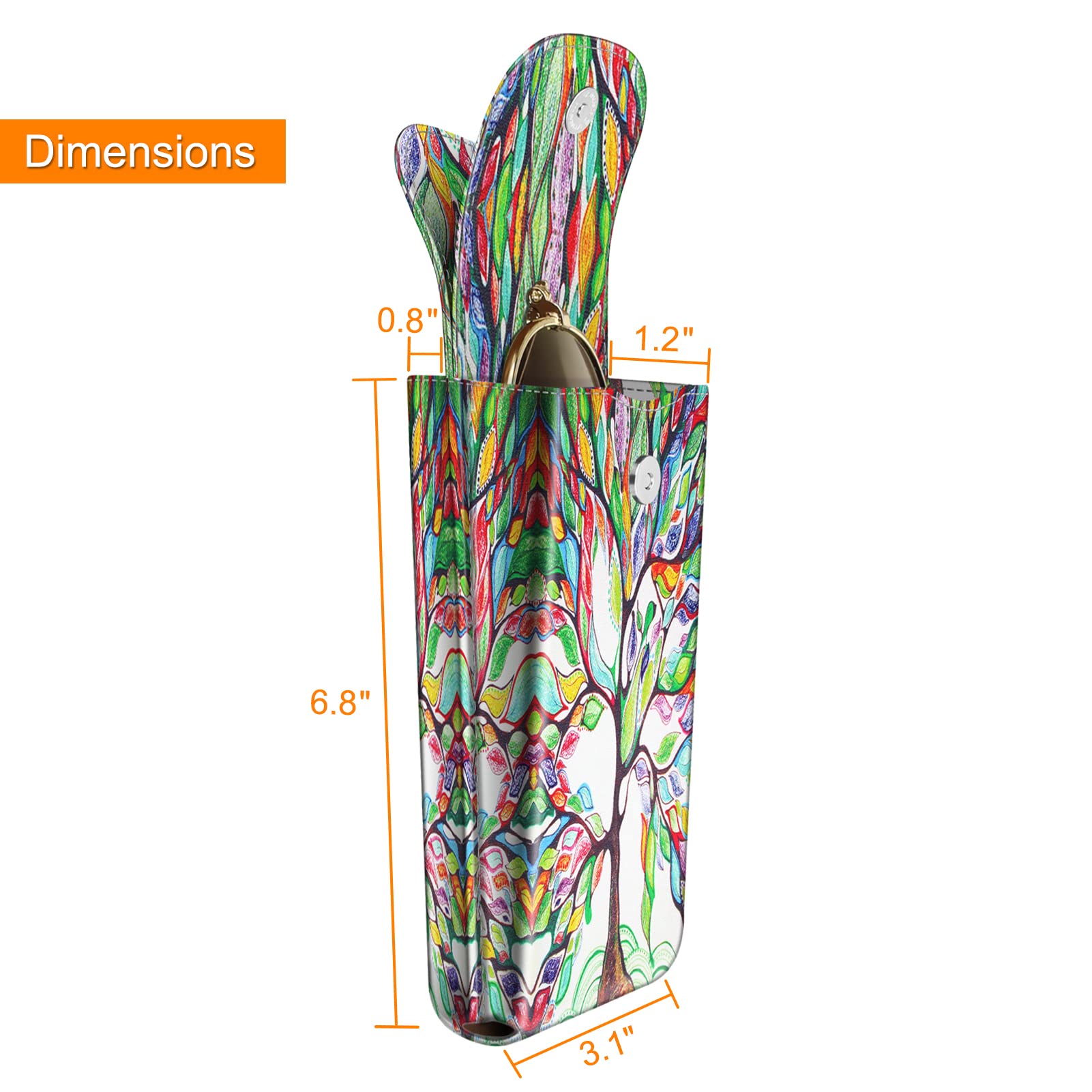 Foto 3 pulgar | Funda Doble para Gafas Fintie Multicolor Portable de Piel Vegana - Venta Internacional