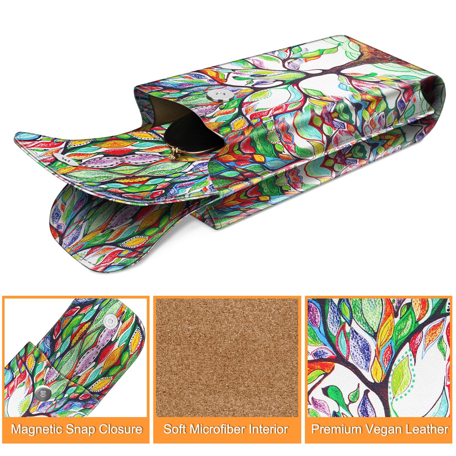 Foto 3 | Funda Doble para Gafas Fintie Multicolor Portable de Piel Vegana - Venta Internacional