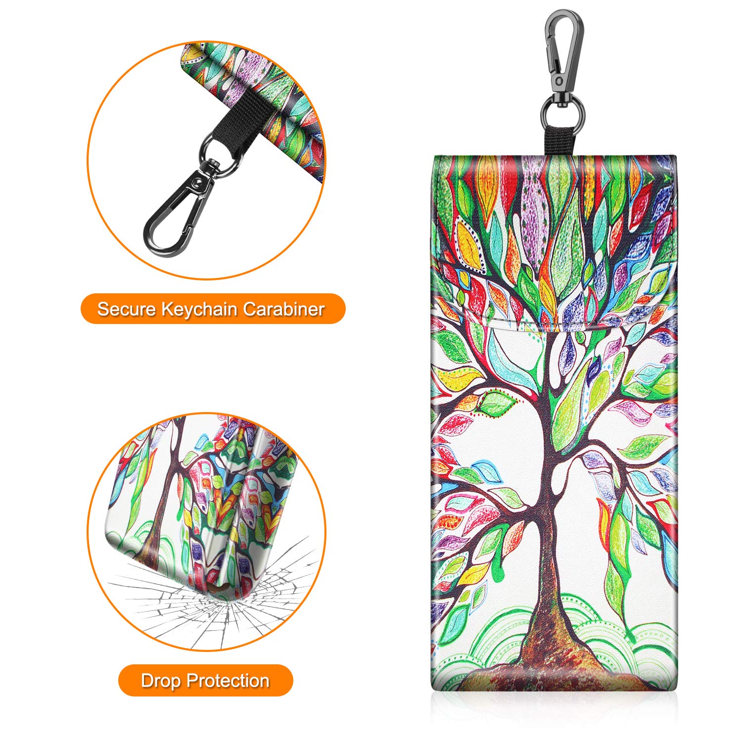 Foto 6 pulgar | Funda Doble para Gafas Fintie Multicolor Portable de Piel Vegana - Venta Internacional