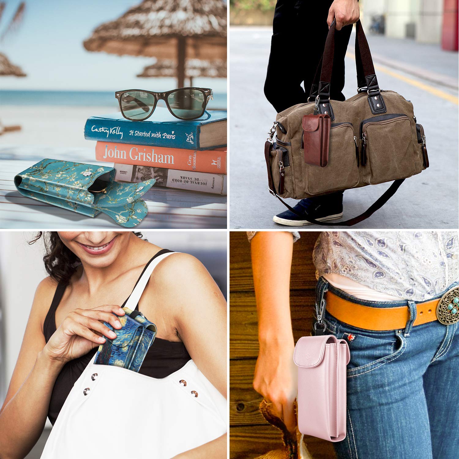 Foto 6 | Funda Doble para Gafas Fintie Multicolor Portable de Piel Vegana - Venta Internacional