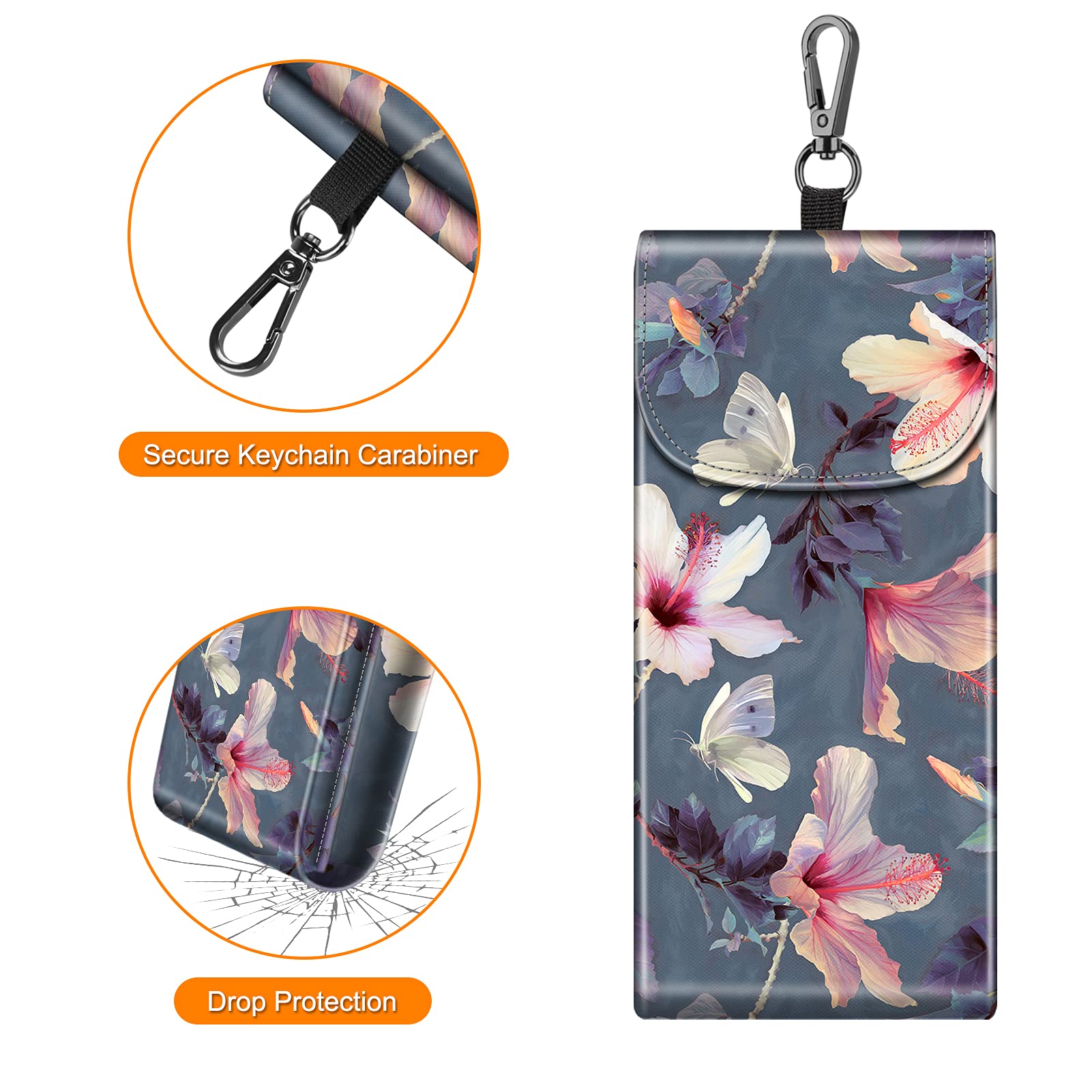Foto 6 pulgar | Funda Doble para Gafas Fintie con Mosquetón Piel Vegana - Venta Internacional