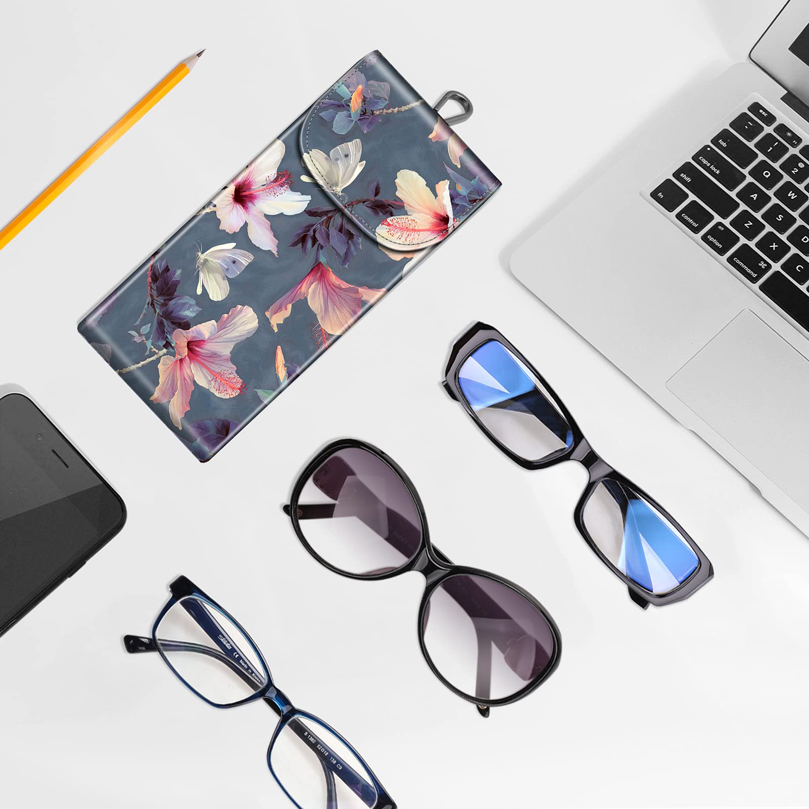 Foto 8 pulgar | Funda Doble para Gafas Fintie con Mosquetón Piel Vegana - Venta Internacional