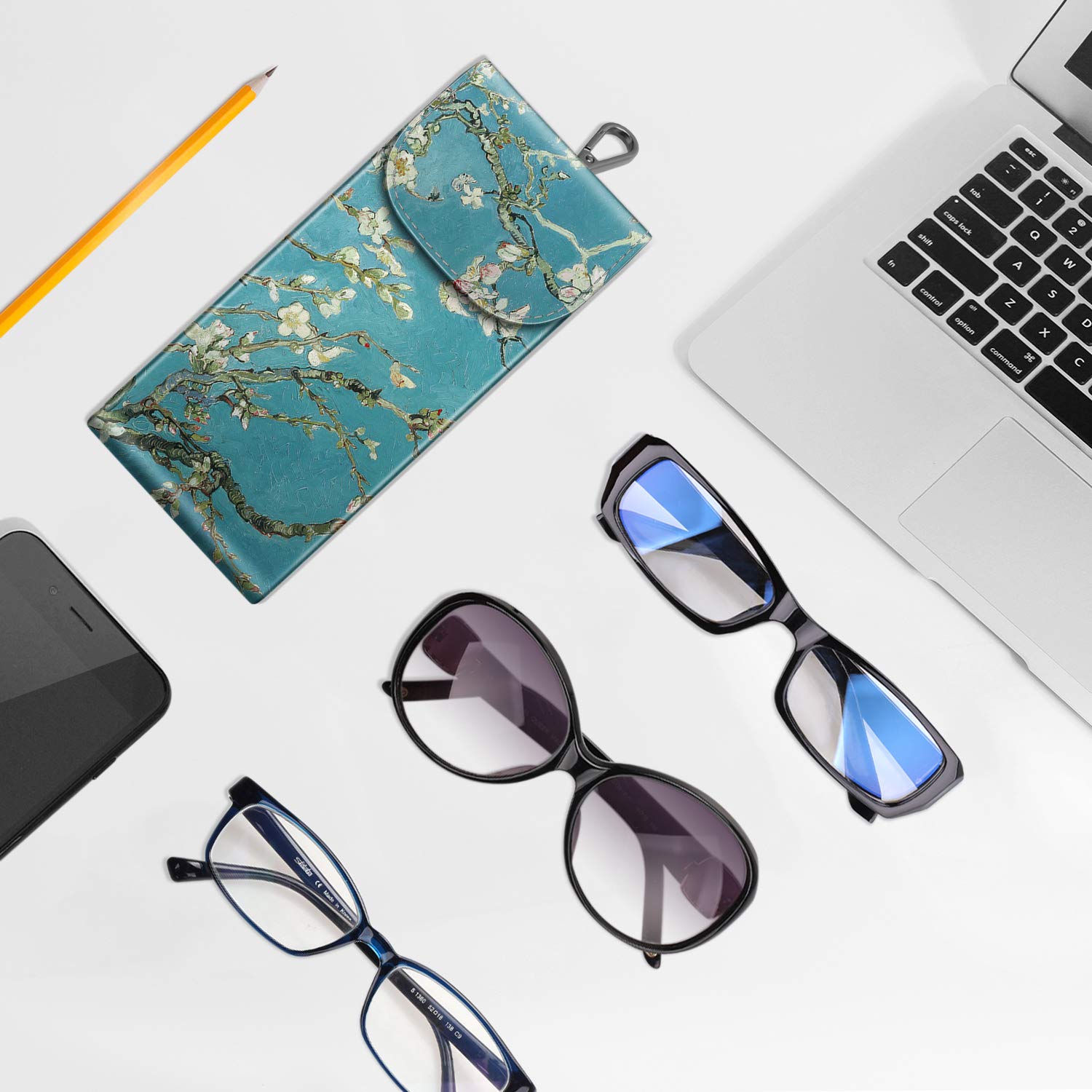 Foto 7 | Funda Doble para Gafas Fintie Portátil de Piel Vegana con Gancho - Venta Internacional