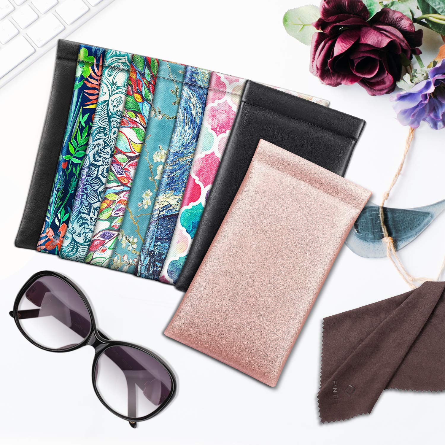 Foto 6 | Funda para Gafas Fintie Multicolor de Piel Vegana - Venta Internacional