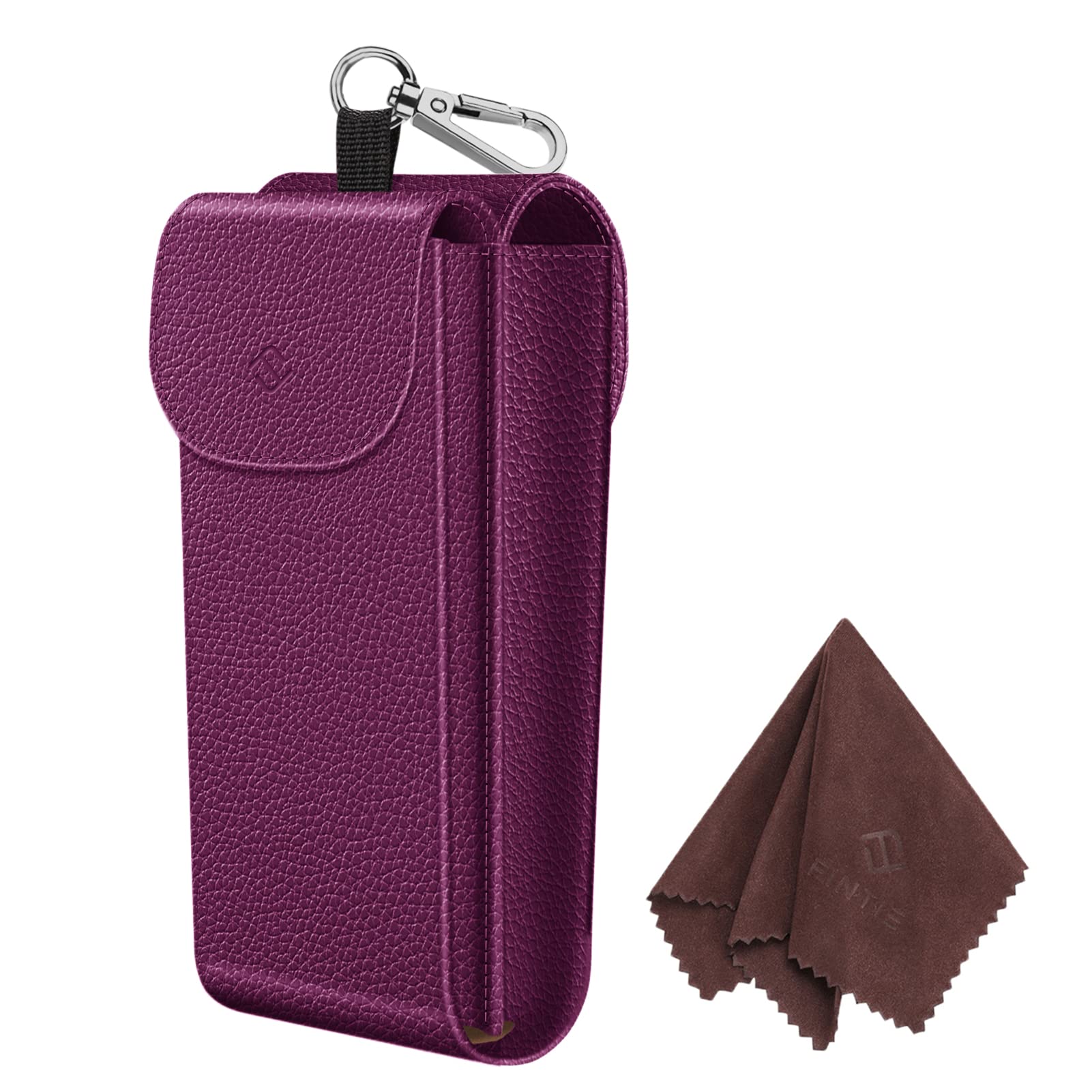 Funda Doble para Gafas Fintie Morada Piel Vegana con Gancho - Venta Internacional