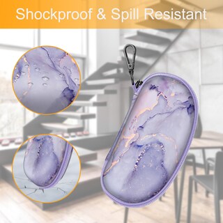 Foto 4 | Funda para Gafas de Sol Fintie Hard Shell a Prueba de Golpes con Mosquetón Lila - Venta Internacional