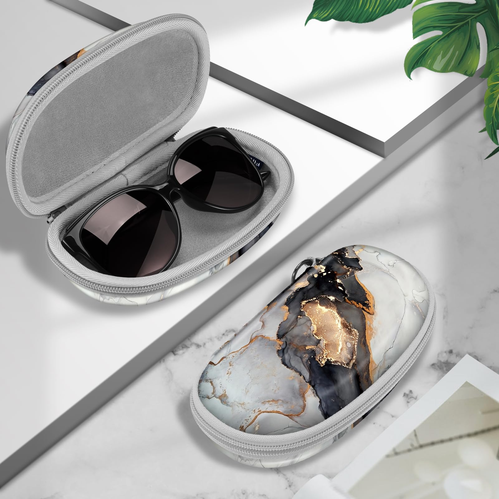Foto 5 pulgar | Funda para Gafas de Sol Fintie Hard Shell a Prueba de Golpes con Mosquetón - Venta Internacional