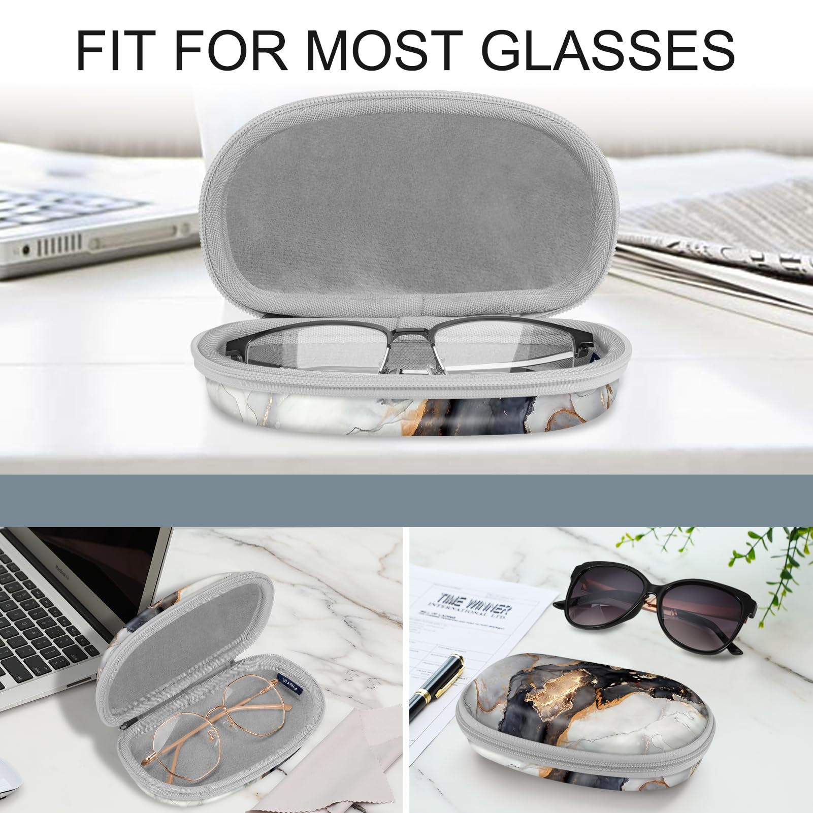 Foto 6 pulgar | Funda para Gafas de Sol Fintie Hard Shell a Prueba de Golpes con Mosquetón - Venta Internacional