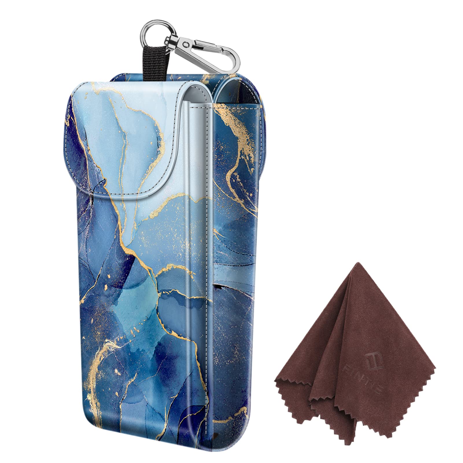 Funda Doble para Gafas Fintie Ocean Marble de Piel Vegana - Venta Internacional