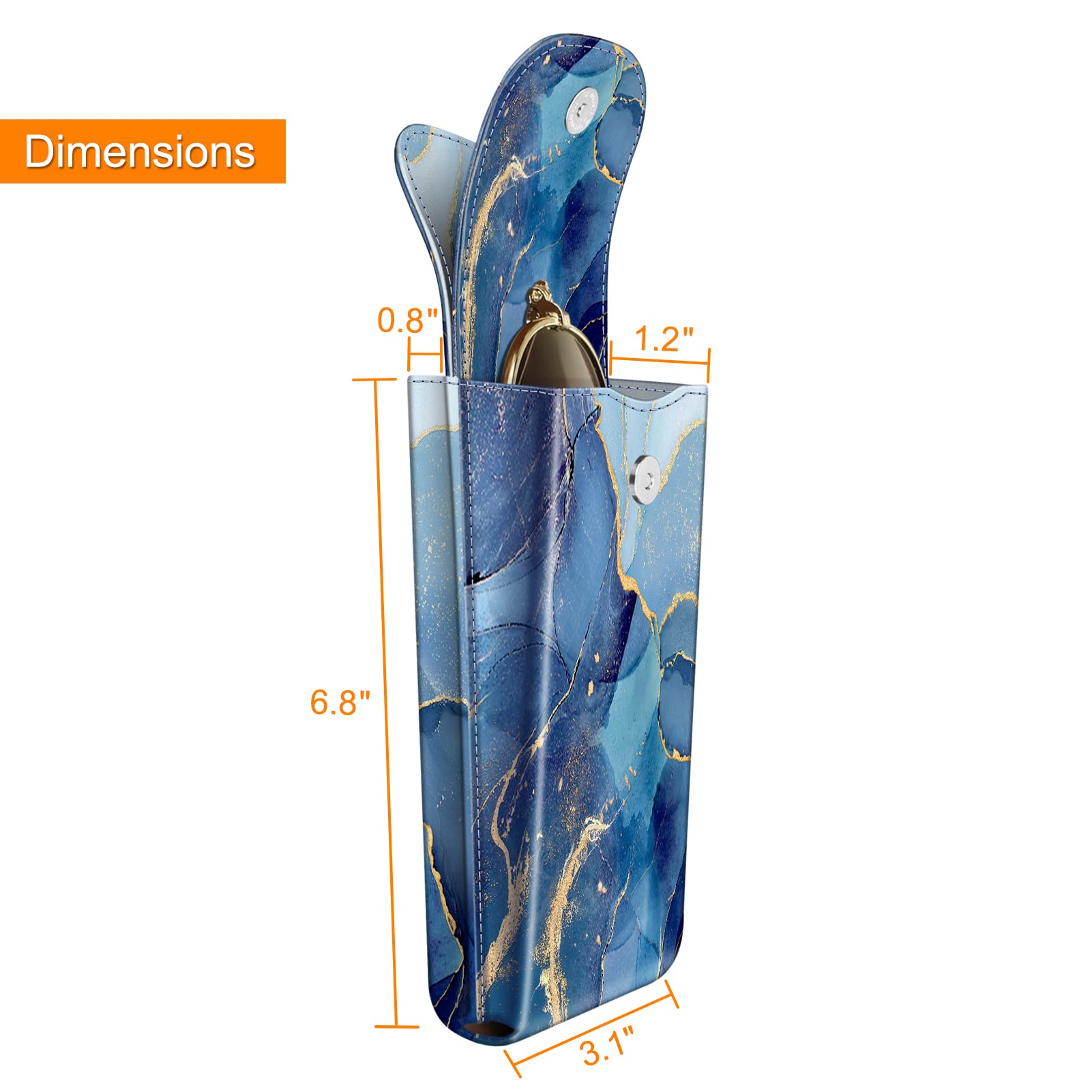 Foto 3 pulgar | Funda Doble para Gafas Fintie Ocean Marble de Piel Vegana - Venta Internacional