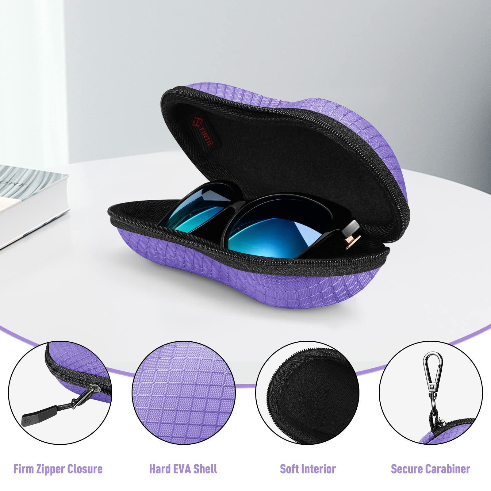 Foto 5 pulgar | Funda Rígida para Gafas de Sol Fintie Morada - Venta Internacional