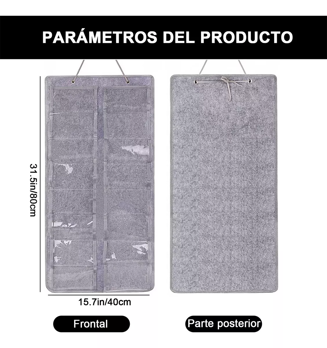 Foto 5 pulgar | Organizador de Anteojos de Sol 16 Ranuras a Prueba de Polvo Gris