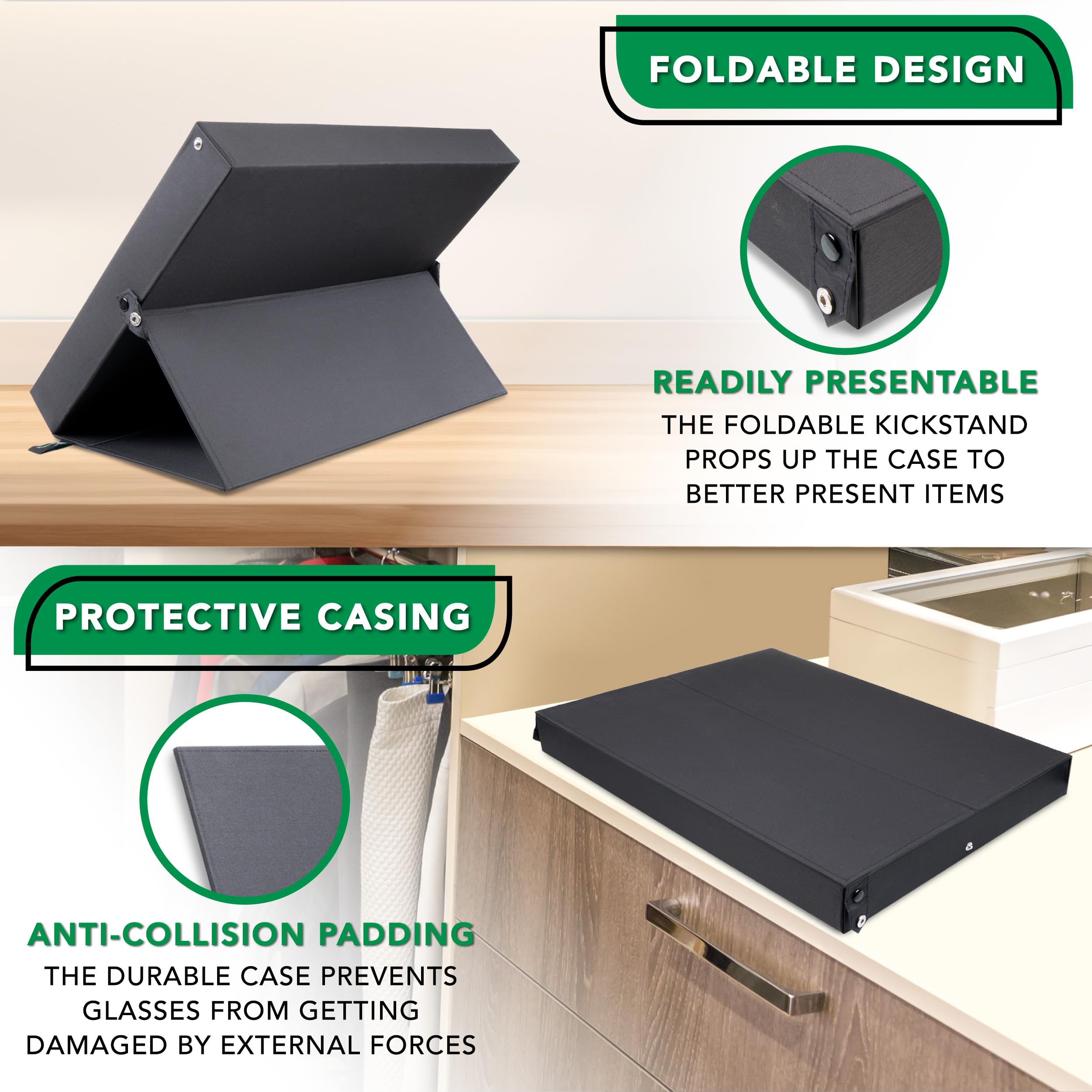 Foto 4 pulgar | Caja Organizadora Para Gafas De Sol Prosource Con 18 Ranuras Y Cierre A Presión - Venta Internacional.