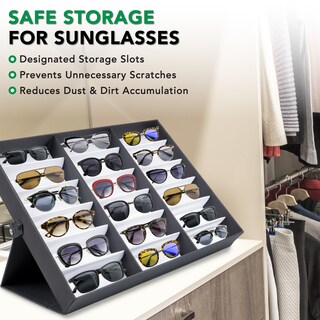 Foto 4 | Caja Organizadora Para Gafas De Sol Prosource Con 18 Ranuras Y Cierre A Presión - Venta Internacional.