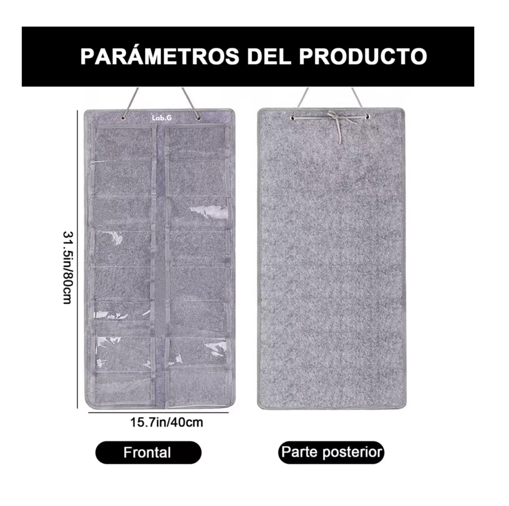 Foto 5 pulgar | Organizador De Anteojos De Sol Lab.g 16 Ranuras A Prueba De Polvo Gris