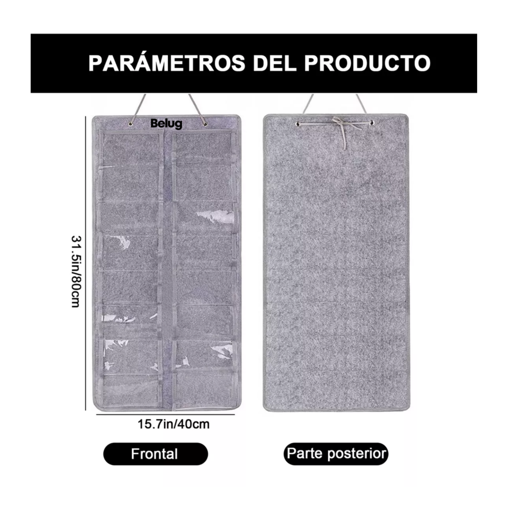 Foto 5 pulgar | Organizador De Anteojos De Sol Belug,  De 16 Ranuras A Prueba De Polvo Gris