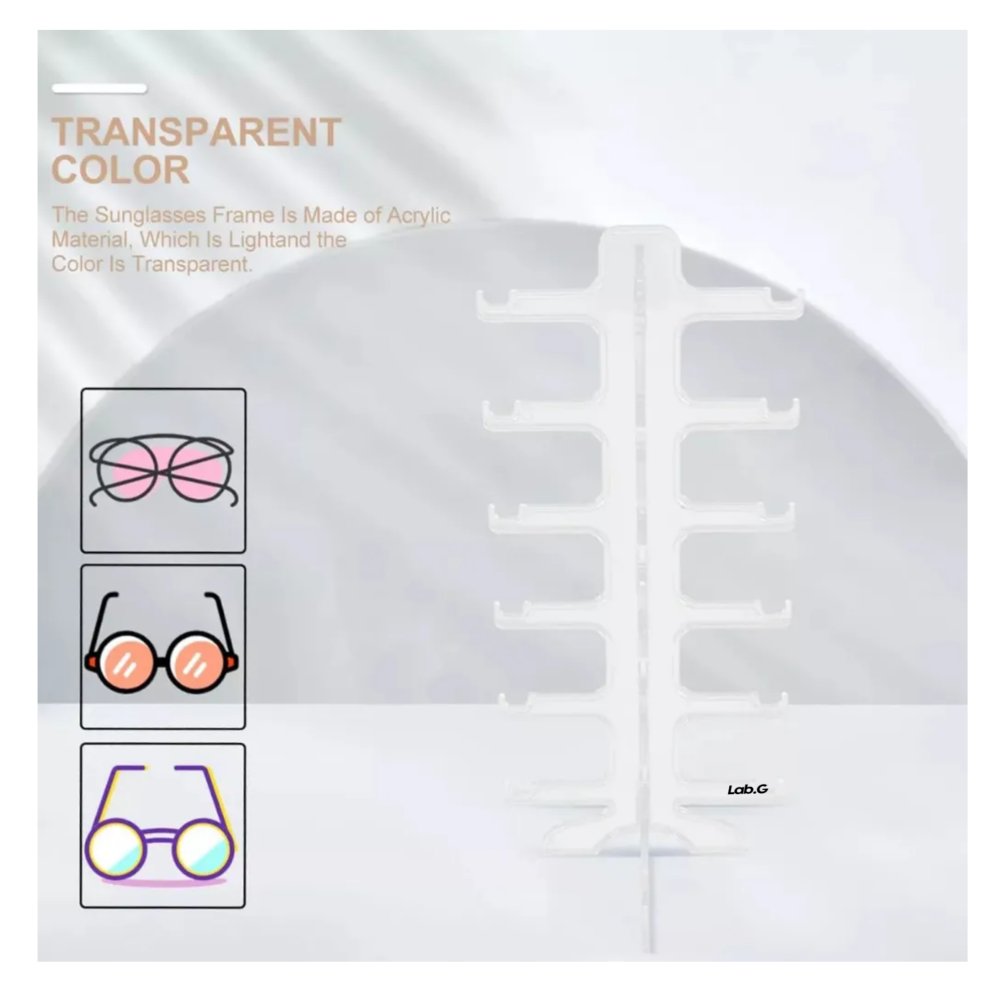 Foto 4 | Soporte Para Gafas De Sol De Exhibición Organizador 2pzs Lab.g,  Transparente