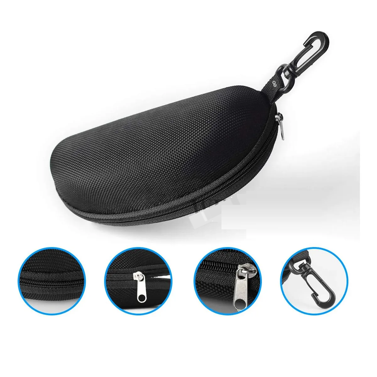 Foto 5 pulgar | 3pzs Estuche Lente De Sol Rígido Impermeable + 3 Paño Gafas  Eo Safe Imports Esi-19909 Negro