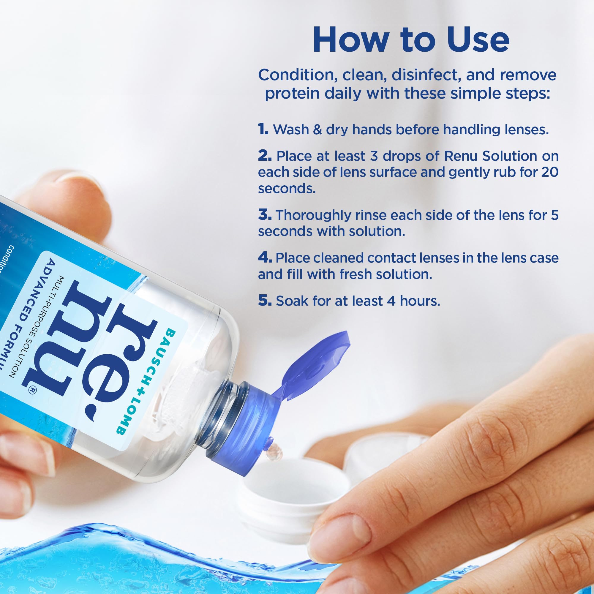 Foto 7 pulgar | Solución para Lentes de Contacto Renu Advanced Formula 2 de 355 ml C/U - Venta Internacional