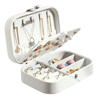 Foto 2 | Caja de Joyería Malubero color Blanco de Cuero Portátil